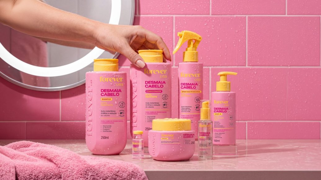 Forever Liss, Desmaia Cabelo, embalagens, embalagem para cosméticos, cosméticos, cuidados pessoais, beleza, inovação em embalagens, design de embalagem, novos produtos